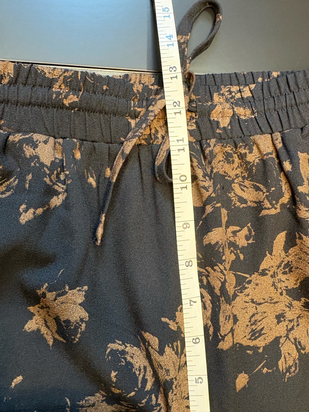 Rafaella Black Pants with Bronze Floral Accent - Picture 10 of 11